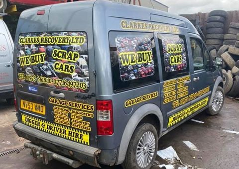 Brand graphic on vehicle
