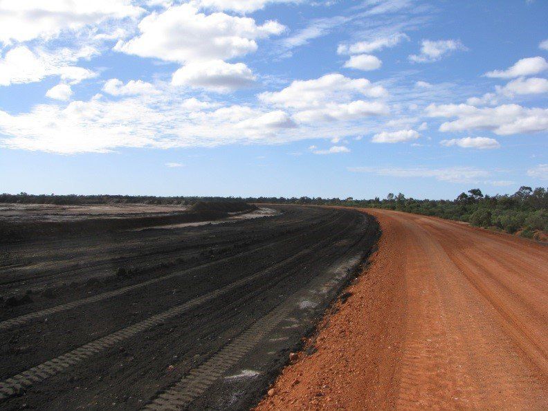 field with asphalt
