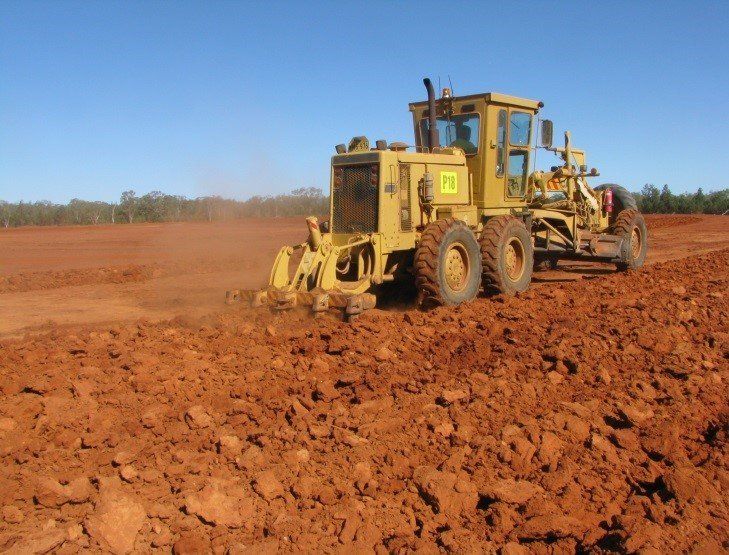 dozer on field