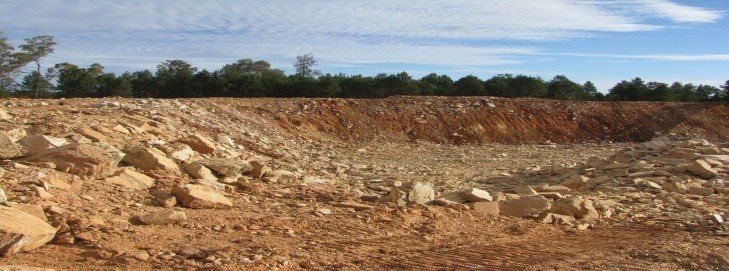 field with rocks