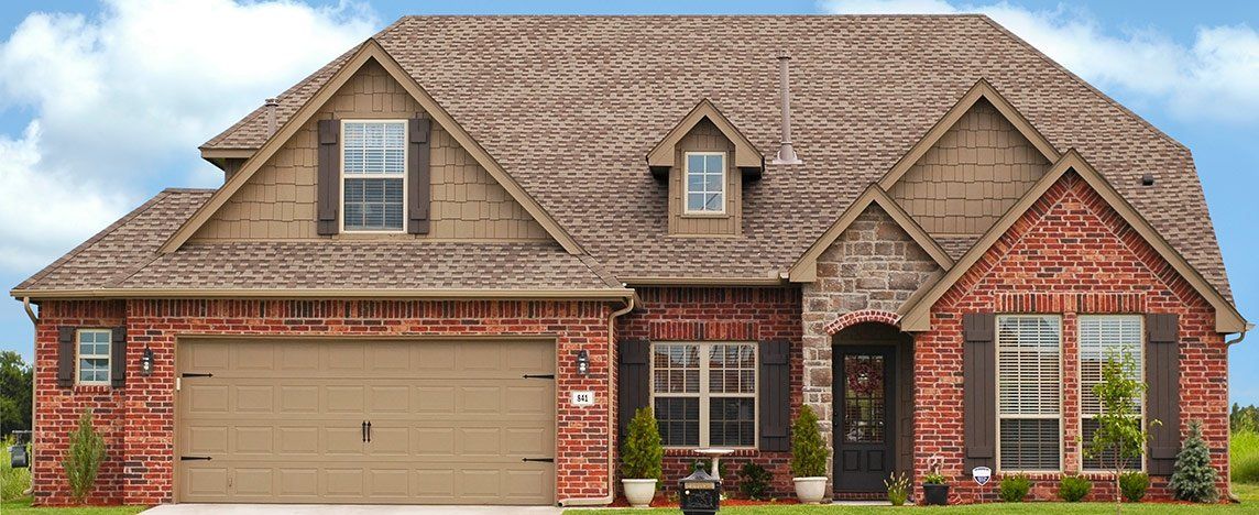 Two-story brick house