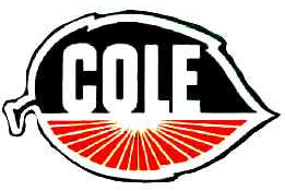 A cole logo with a red and white leaf on a white background.