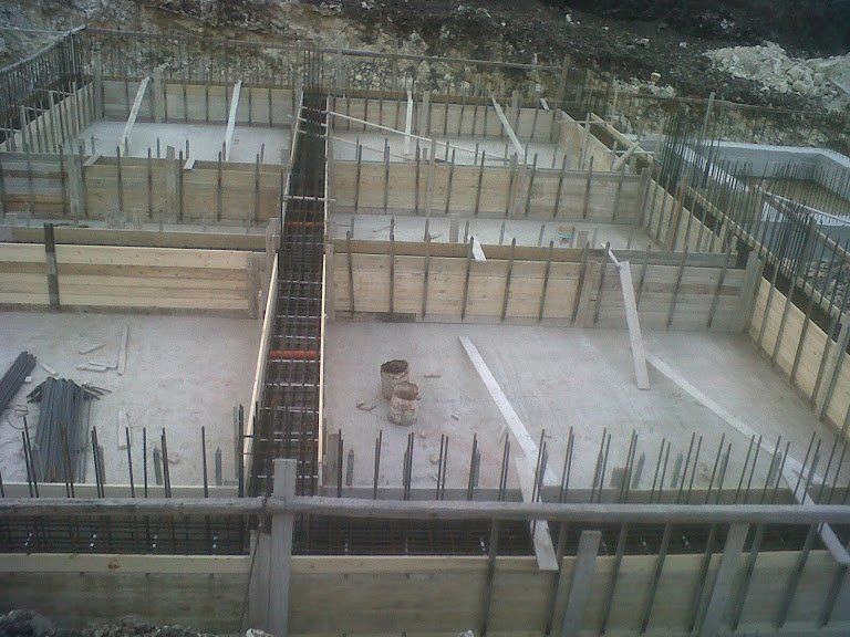 realizzazione fondamenta nuova palazzina