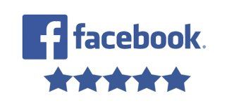 a facebook logo with five stars on it