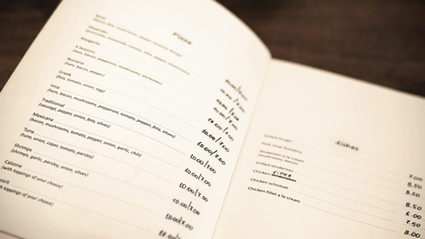 Hot To Design Your F&B Menu