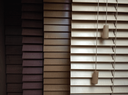 Venetian Blinds - Tweed Heads, NSW A row of wooden blinds are lined up next to each other - Tweed Heads, NSW