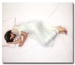 woman sleeping in bed