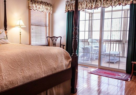 View of a balcony from the bedroom