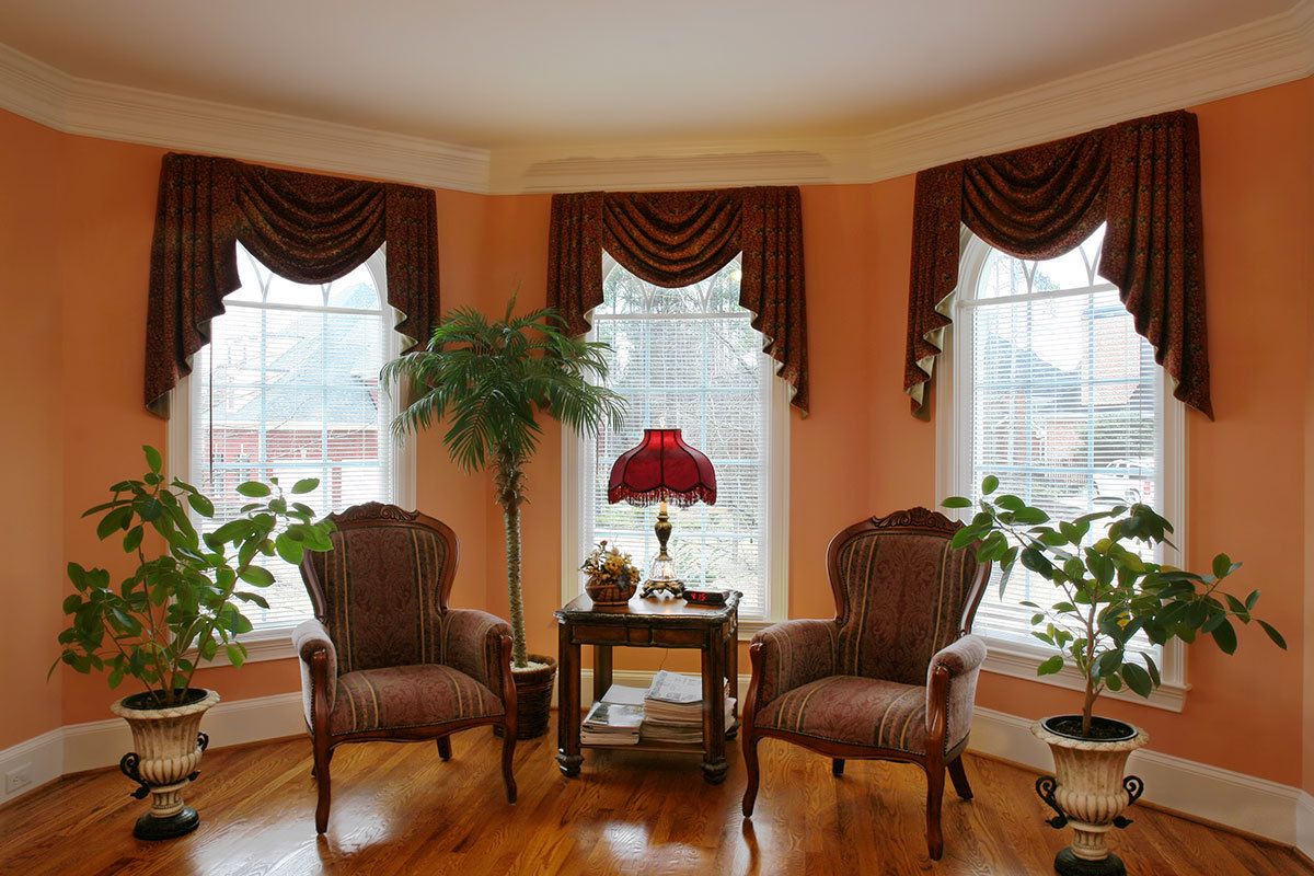 View of the completed transformation of the living room in Waynesboro, VA 