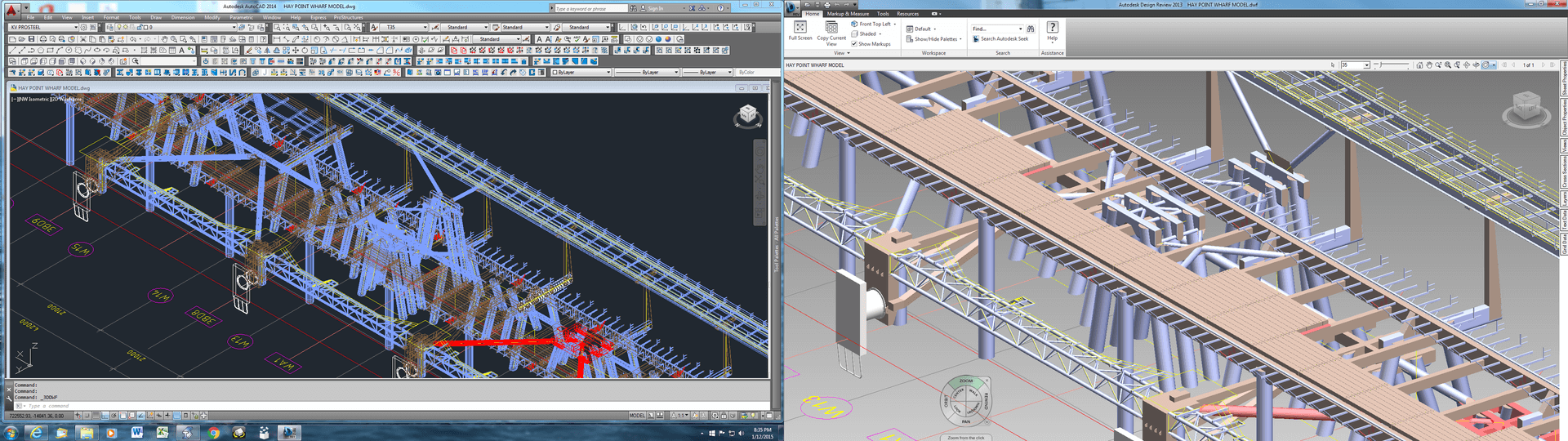 Graphic industrial design of a bridge