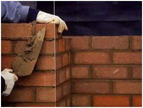 Bricklayer conducting work 