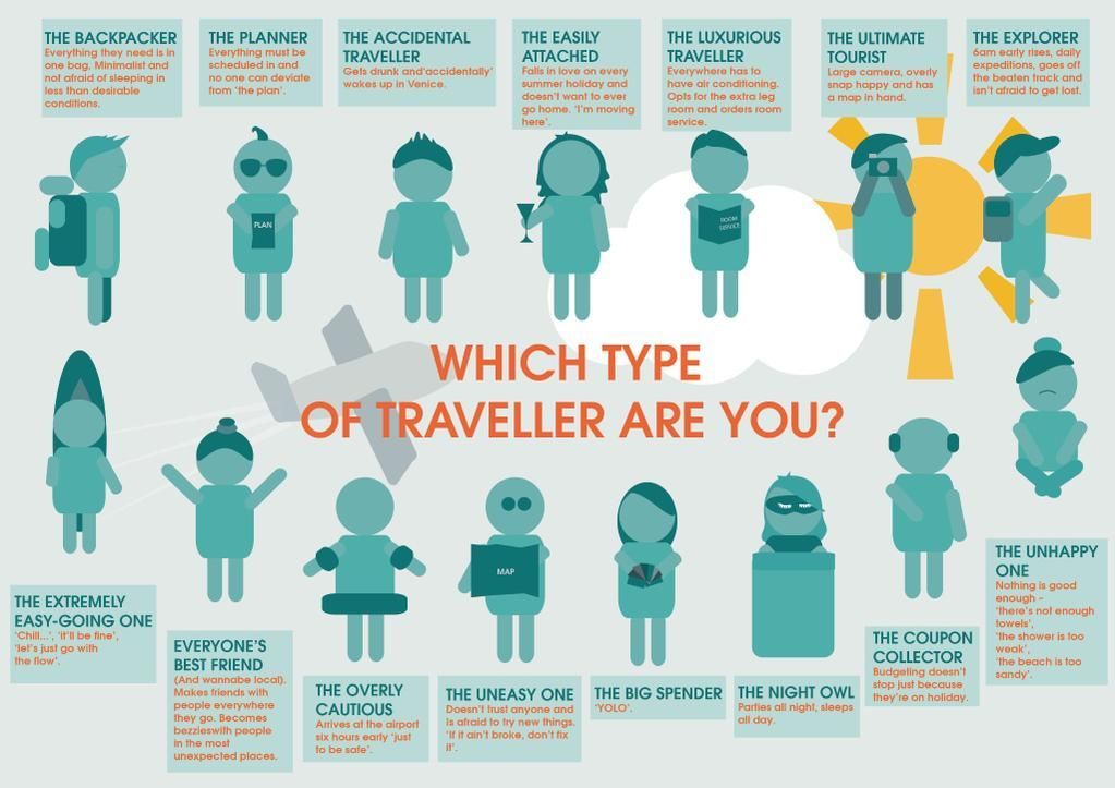 A poster that says which type of traveller are you