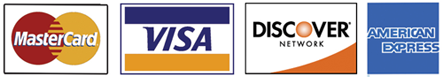 MasterCard, VISA, Discover and American Express Badges