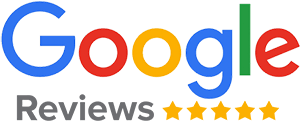A google review logo with five stars on it