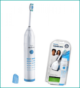 A philips sonicare electric toothbrush in a package