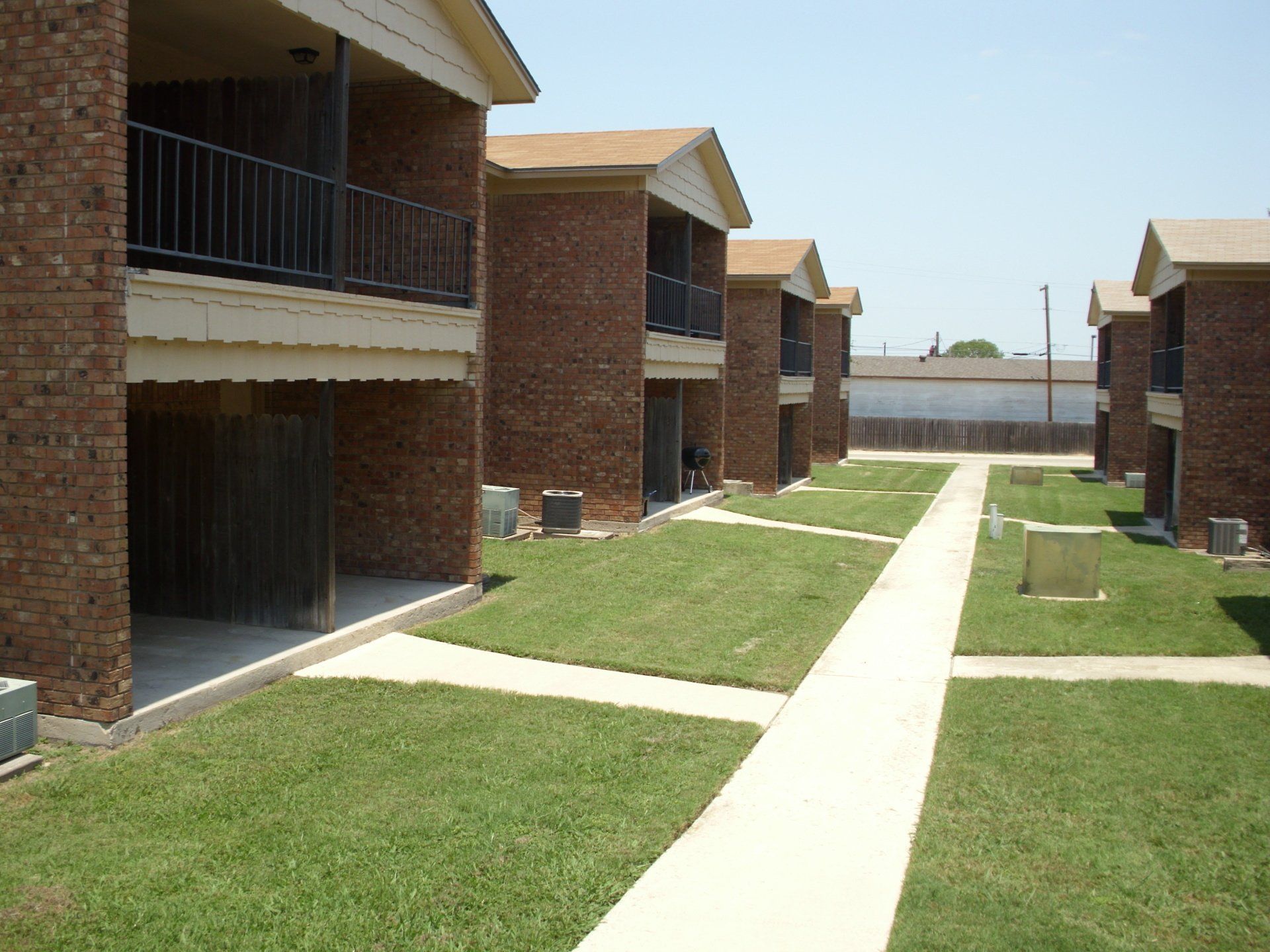 walkway with grass