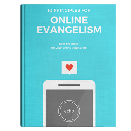 A blue book titled 10 principles for online evangelism