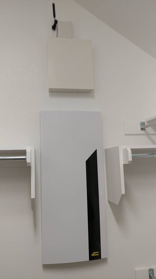 STRUCTURED WIRING PANEL INSTALLATION WITH HINGED COVER AND GSM BASED ALARM SYSTEM ABOVE