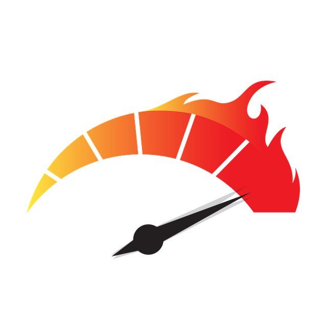 Compteur de vitesse avec flammes, montrant des performances élevées.
