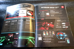 Pages de catalogue de produits d'éclairage intérieur de voiture, présentant des lumières LED.