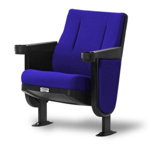 Lumiere Pesaro Lucca Auditorium and Church Seating in Blue Fabric