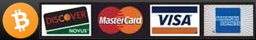 Credit cards and Bitcoin Accepted