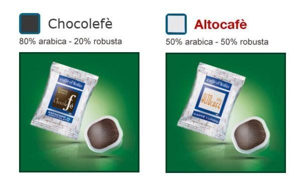 una confezione DI CHOCOLEFE e una di ALTOCAFE