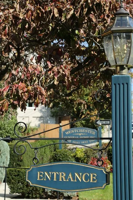 funeral home facilities entrance sign