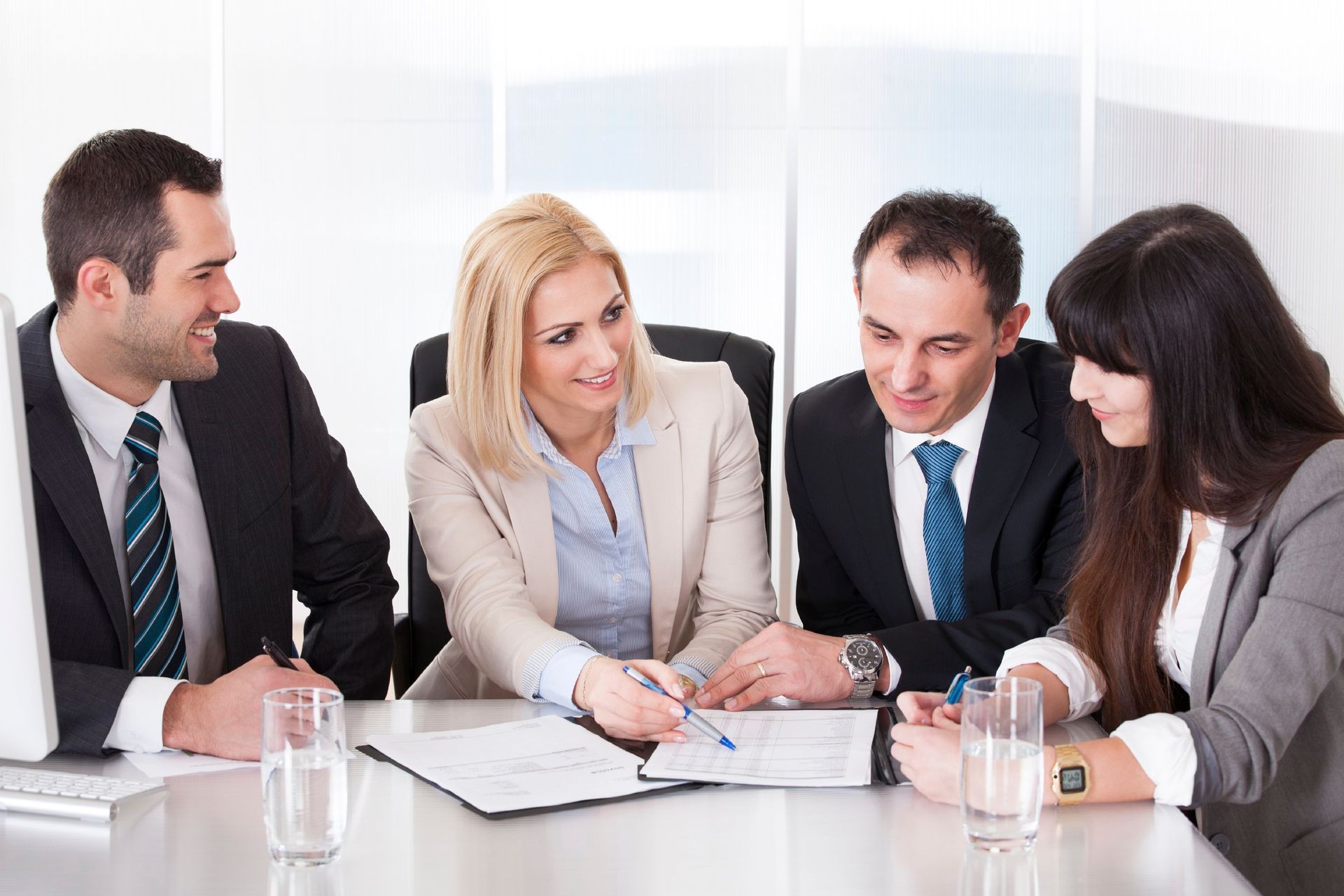 Group of people discussing