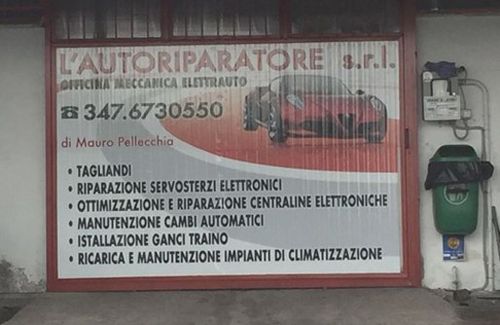 cartello per L'AUTORIPARATORE