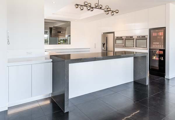 large island kitchen area