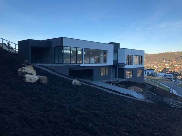 exterior view of modern home