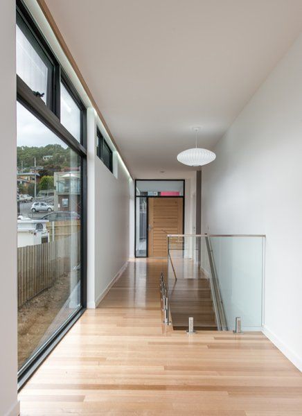 hallway with wooden floors