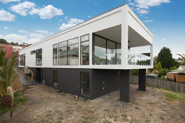 modern white home