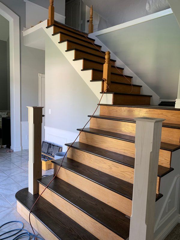 hardwood floor stairs