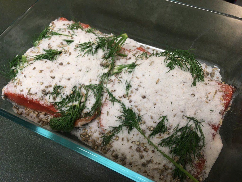 salmon covered