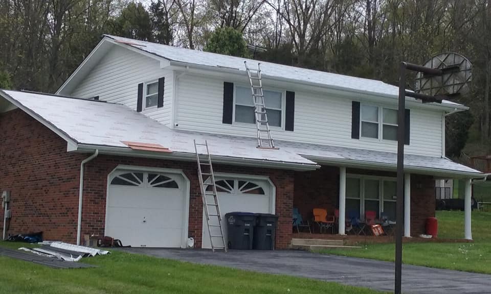 Before House with Garage — Kingsport, TN — McClain Roofing and Siding