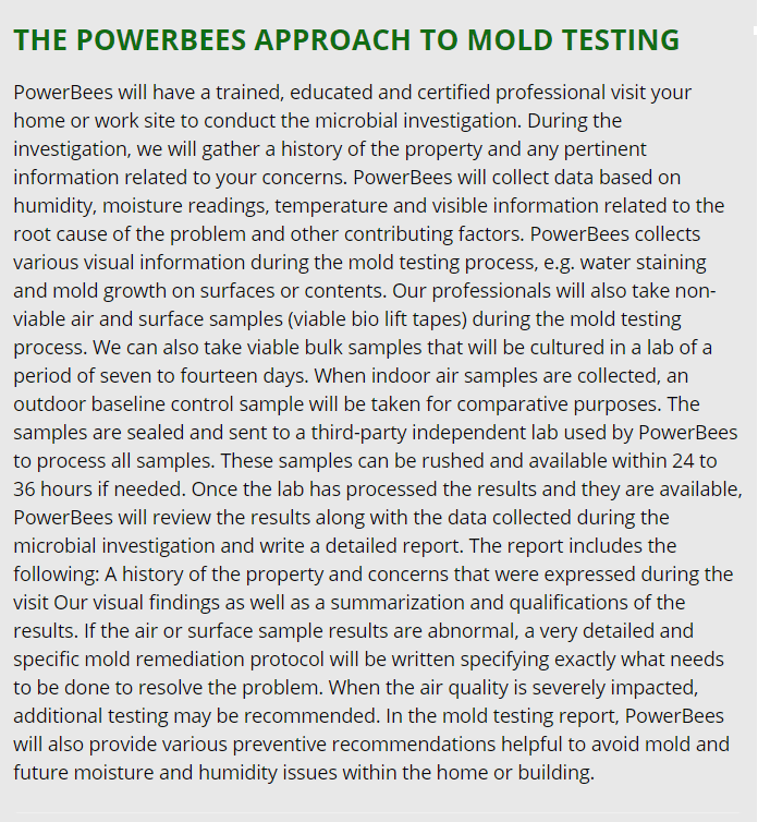 framingham mold testing