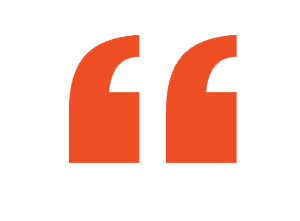 Orange quotation marks.