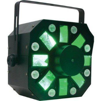 Black disco light emitting green beams.