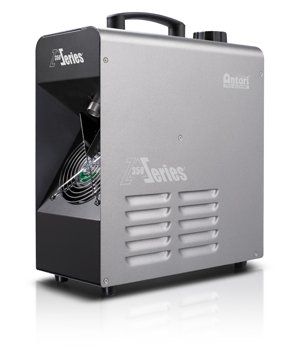 Silver Antari Z-Series fog machine with black accents, fan visible, and handle on top.