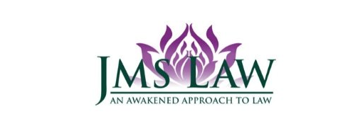 JMS LAW logo with purple lotus flower and the text