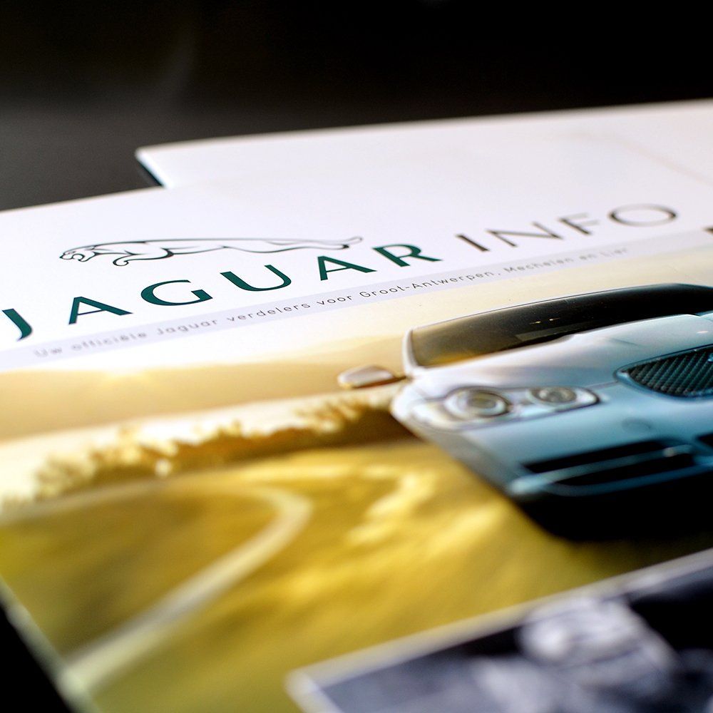 Grafische vormgeving nieuwsbrief Jaguar