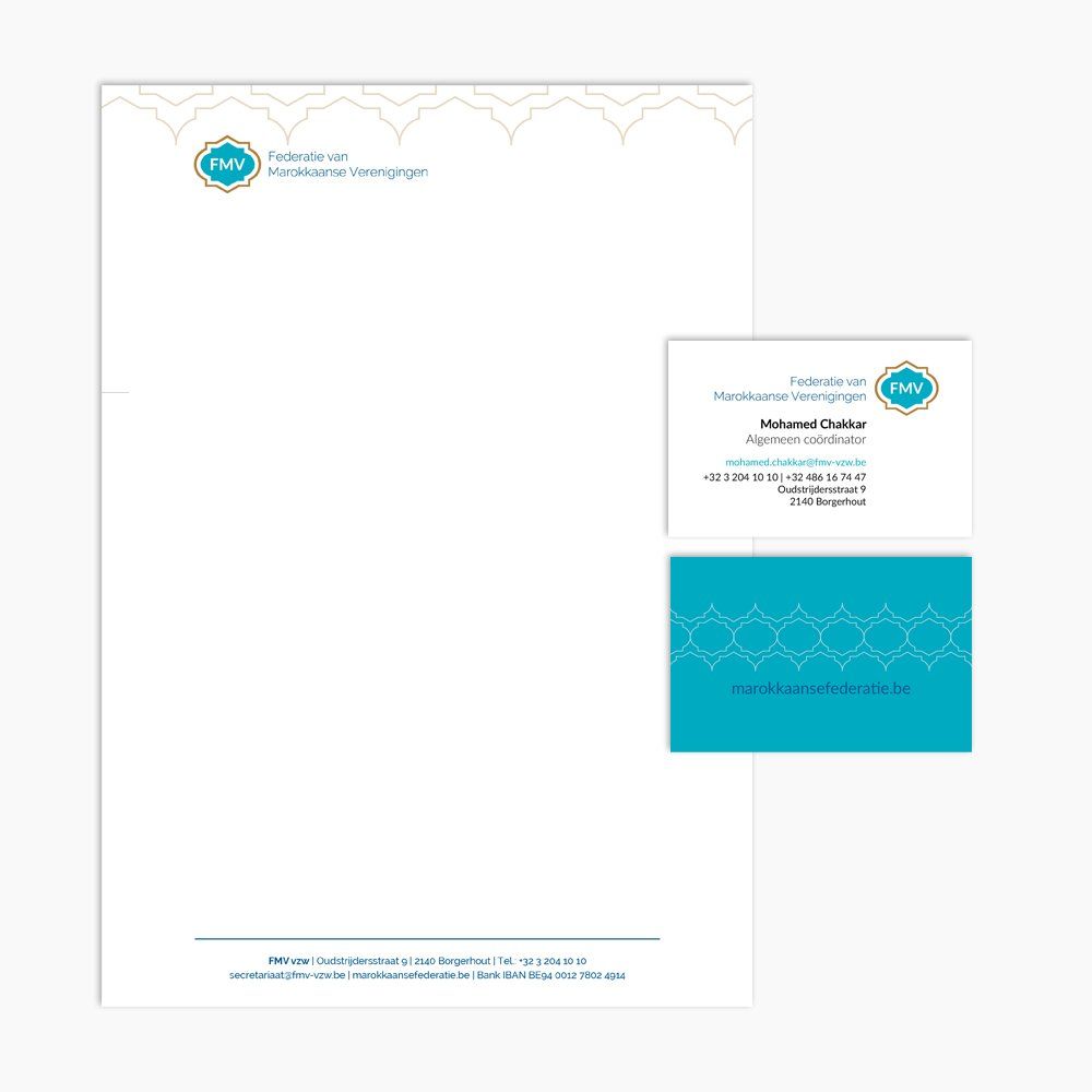 Corporate identity - logodesign - huisstijl - website Federatie Marokkaanse Verenigingen