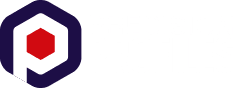 Purple hexagonal logo with a red hexagon inside and a white hexagonal outline
