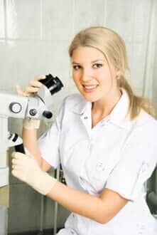 Doctor With Colposcopy — Gynecology in Mchenry, IL Doctor With Colposcopy — Gynecology in Mchenry, IL
