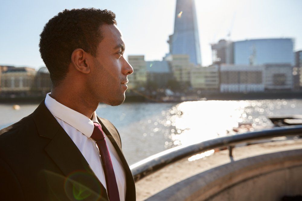 Man looking at the landscape