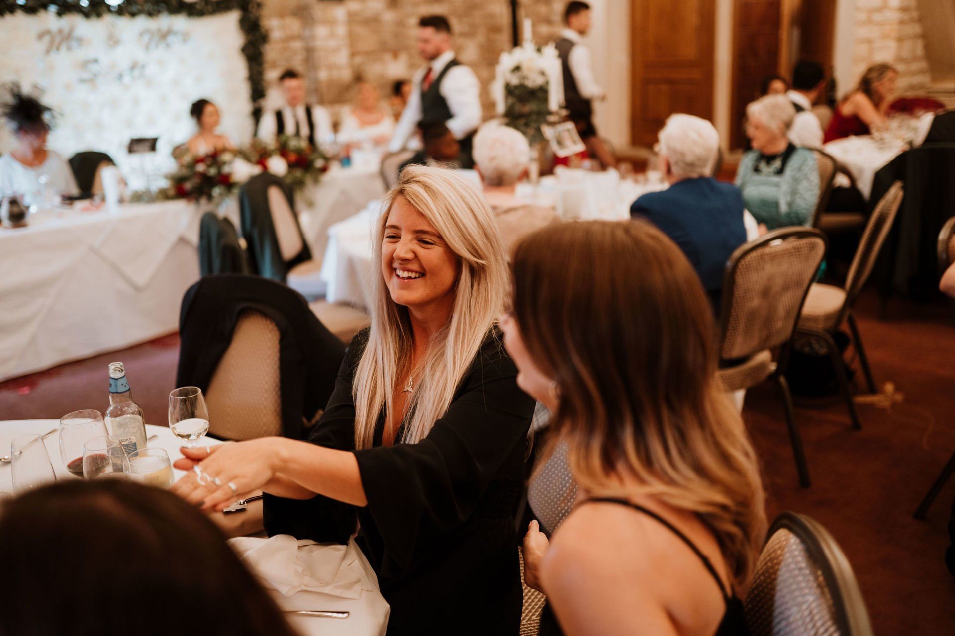 Table magic by London wedding magician Daniel Chard during the wedding breakfast