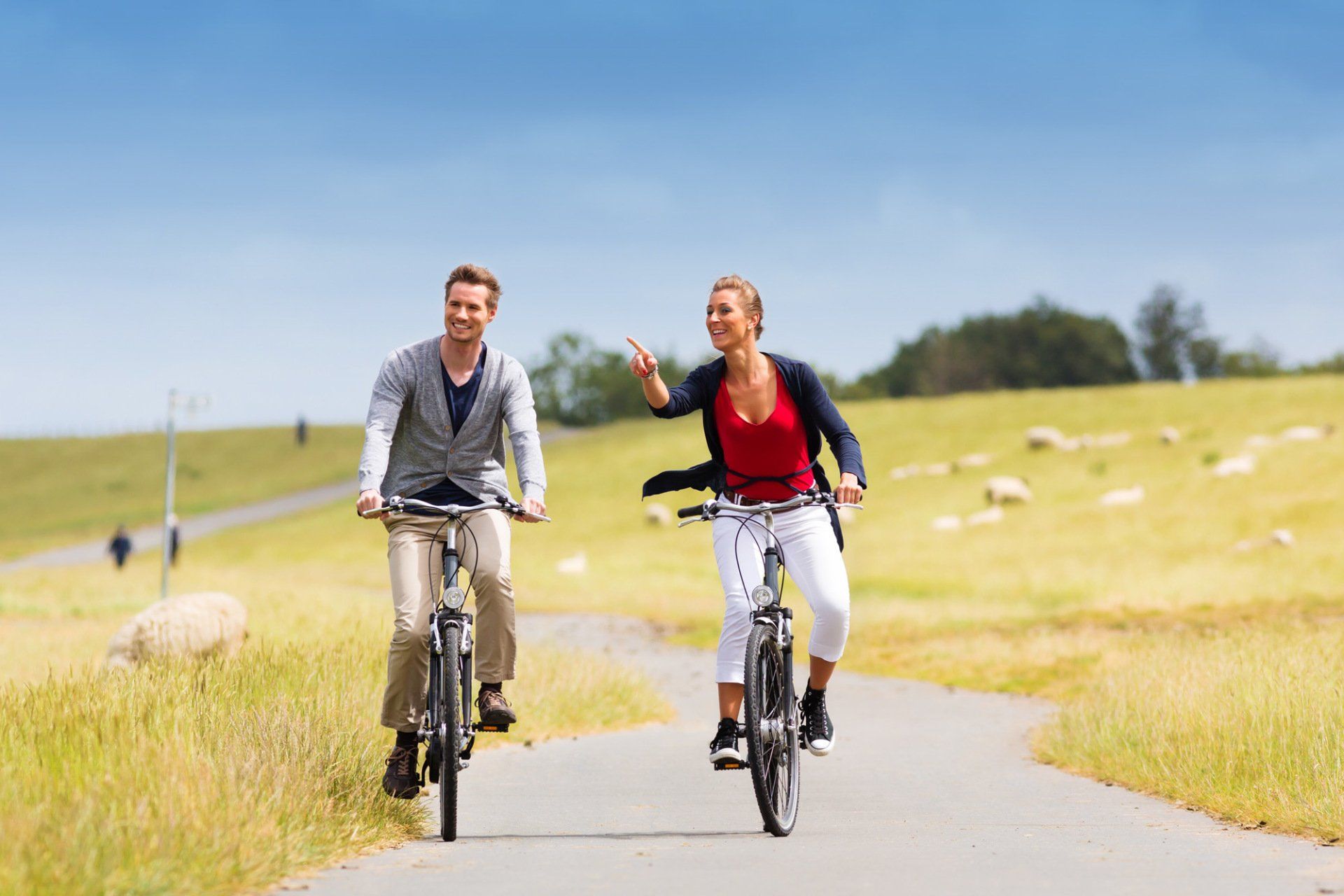 Freizeitaktivitäten: Fahrradfahren an der Nordsee - Ferienhaus Seeperle Harlesiel