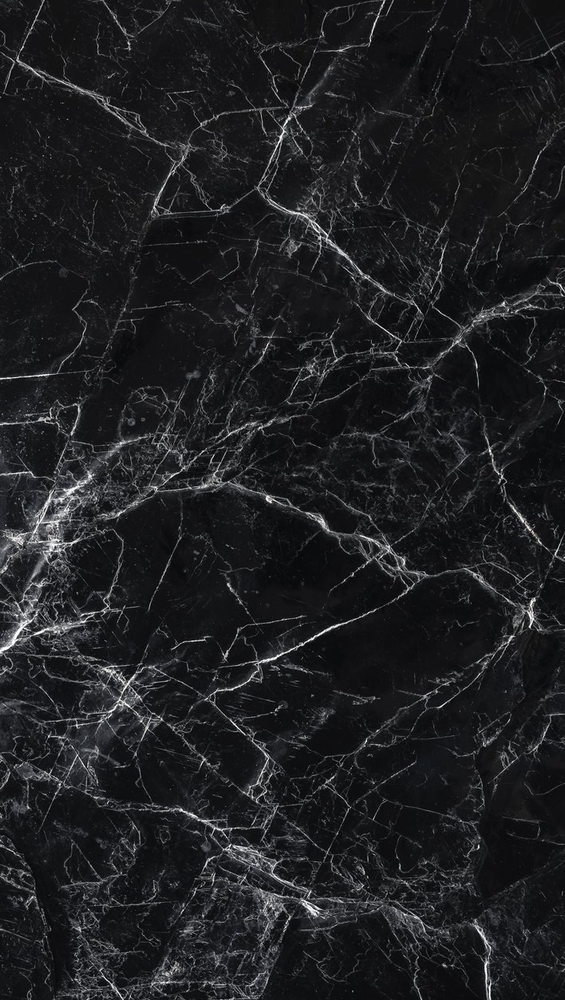 Black marble with white veining.